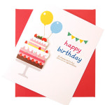 메시지 카드 풍선케익-해피 : 덕플러스
