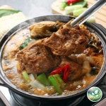 감자탕 가마솥 우거지 캠핑 갈비탕 간편식 김치찌개 육수 1kg 곰탕 소곱창전골 1인분 : 푸른베리샵