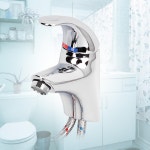 세면대 수전교체용 냉온수 표시바 원홀 수전 수도 노후수도꼭지 상가 가게 : 날꼬