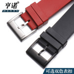 해밀턴 스트랩 호환 시계줄 교체용 실리콘 시계 맨 인 블랙 H2465 H2461 고무 : 이안프렌즈