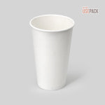 종이컵 450ml (16온스) 무지 100개 카페 테이크아웃 커피컵 : 유즈팩