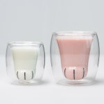 이중유리컵 80ml 고양이발 아이스커피잔 물컵 홈카페 풋프린트80ML : 마켓395