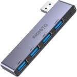 USB 허브 Fidio 4 포트 허브1 30 3 20 노트북용 스플리터 Windows PC Mac 프린터 플래시 드라이브 모바일 HDD 노트북 4in1-Left-Black... 