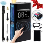 타이어 인플레이터 휴대용 에어 컴프레서 150PSI 무선 공기압 게이지, 쿨카 액세서리, 미니카 펌프 자동차, 모터, 자전거 : 이지바이브샵