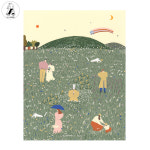 지난여름 새별 오름에서 우리는 - 인테리어 그림 제주그림 일러스트 벽꾸밈 20x25cm : 플레이웍스 제주
