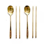 24K 금수저 세트 명절 은사님 부모님 부부 선물 수저2벌세트 : 본에버