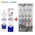 뉴메디업치약(200g)+나노실버칫솔(4P)세트 약국전용 순은함유 잇몸에좋은치약 불소1000PPM 충치예방 : MS쇼핑존