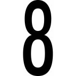 아비디티 8 비닐 창고 번호 라벨/스티커 4 x 2 1/8 블랙/화이트 라벨 50개 포장 : 마켓스피드
