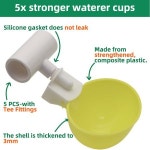 자동 닭 거위 오리 물그릇 물컵 농장 가금류 새 25 세트 : 나젤나