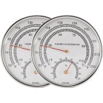 Tokatuker2pcs 사우나 온도계 실내 습도 온도 측정 룸 통 또는 적외선 증기 사우나용 화씨 게이지 : 벨레브쿠