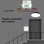 Diese 86 스위치 패널 온 오프 터치 스위치, 무선 조명 스위치, 조명용 인터럽터, 433Mhz 리모컨, AC 85V ~ 240V, 10A : 므낫세