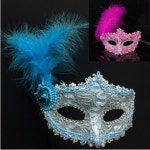 깃털 레이스 여아 공주 가면 마스크 유아 할로윈 코스튬 아동 무도회 파티가면 : reumingtique
