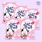 롯데 말랑카우 유치원 어린이집 학원 간식 꾸러미 구디백 답례품 딸기맛 158g 5팩 : 일동상사