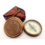 자신 있게 가라 나침반 소로의 인용문이 새겨진 시 가죽 케이스 캠핑 뱃놀이 졸업식 선물 잭 스패로우 뽀빠이 세일러 : 굿칩패스트21