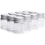 12PCS 5ml 투명 유리 귀여운 강한 장식 병 바이알 튜브 항아리 캔 용기 화장품 분사 샘플 메시지 에센셜 오일 파우더 보관 희망 : 일오공상사-