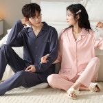 남여커플잠옷 순면 간편 캐주얼 홈웨어 W11 SSS : 스포마켓365