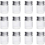 12Pcs 5ml 미니 투명 유리병 바이알 알루미늄 나사 캡이 있는 귀여운 빈 샘플 항아리 작은 병 메시지 결혼식 선호 장식 보석 액세서리... 