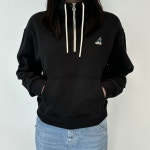 [국내정식매장] 캉골 후드 Kangol 우먼스 하프 집 스웨트 1768 블랙 티셔츠 자켓 : 메카버스 코리아