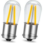 루이안디온 BA15S 1156 LED 전구 6V ACDC 웜화이트 1141 1003 필라멘트 싱글 콘택트 백업 역방향 방향 지시등 2개 팩 Warm White... 