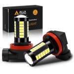 알라 조명 슈퍼 브라이트 H8 H11 LED 안개등 전구 또는 DRL 6000K 제논 화이트 H16 H11LL H8LL H1155 교체 2800 루멘 5730 33 S : 캐온... 