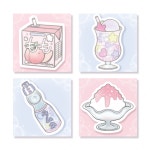 테트라포트멜론티 여름 디저트 모조지 스티커팩 : 소소로와