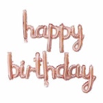 메시지 해피벌스데이 은박 풍선 1p 벌룬 알파벳 파티 호일 꾸미기 행사 생일 로즈골드 : 쉴드몰