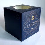 럭키 박스 - 이벤트 추첨 응모 투표 함 뽑기 통 상자 종이 드로우 결혼식 네이비 : NANC