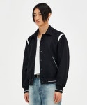엘무드 컨템포러리 바시티 자켓 블랙 LSSLJ016BK : NEWJICS