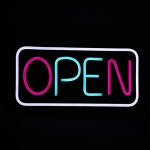 LED 오픈 네온사인 OPEN 네온간판 네온조명 개업선물 영업중 전광판 사각 : 따봉몰.