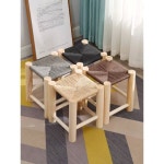 안녕우리집 모로칸스툴 라탄 패브릭 페이퍼코드 화분 레드흑백 28 (높이28 폭27) : 봄초이스