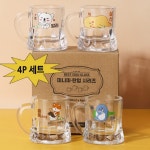 일사랑깜찍 미 맥주소주잔 4P세트 / 사대천왕 명언세트 : 일사랑