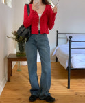 드엘 세미 와이드 데님 팬츠 - 2color/S,M,L : IF YOU