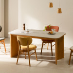 오스틴 양면 세라믹 식탁 테이블 원목 4인용 스퀘어 화이트/그레이 1600 : 라움에스알