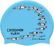 [아이엠어스위머] 크로스오버턴 Crossover turn 일러스트 수영모자 : I AM A SWIMMER