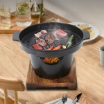 개인 1인화로 미니 집에서고기굽기 밥그릴 고기불판 화로 일본식 경수진화로 가정용 고체연료 5개포함 : 유니아트101