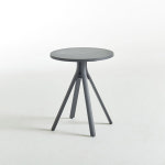 야외용 미니 테이블 600 스틸 티테이블 탁자 그레이 화이트 카페 테라스 : 공간의감각