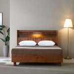 LED 조명 원목 수납 침대 Q 퀸사이즈 서랍형 프레임 다리 인테리어 호텔 : 공간의감각