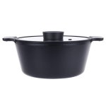 불칸 IH 양수 24cm 005115 인덕션 냄비 국산 블랙 알루미늄 세라믹코팅 편수 인덕션가능 : 조민템