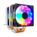 열전도성좋은 고풍량 듀얼팬 RGB CPU쿨러 / 쿨링 냉각기 컴퓨터 PC 부품 펜 : 보르상점