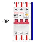 3 상 RCD 3P 4P 회로 차단기 누설 보호기 15mA 30mA RCBO 20A 25A 40A 80amp 230 400V 볼트 자동 트립 내로우 : 바이에이블스토어