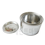 페인트마트 산업용캔 0.25리터 원형캔 공캔 깡통 1개라도 주문가능 250ML용량 원형캔 공깡 사리깡 철캔 작은캔 뚜껑포함 : 페인트마트