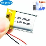 새로운 3.7V 400mAh 702030 DIY 배터리 셀 MP3 MP4 GPS 블루투스 헤드셋 운전 음성 녹음기 등 2-와이어  도구 1-5 개 : 월드셀렉커머스