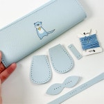 중학생 동아리 만들기수업 가죽공예 필통만들기 기초바느질 여성 취미키트 소품케이스 : 자유바라기