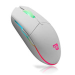 무광화이트 유선 LED 게이밍 마우스 / 인체공학 리니지 피시방 예쁜 고급 : 보르상점