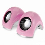 핑크 유광 USB 컴퓨터 노트북 2채널 스피커 / 데스크탑 가정용 PC TV 피씨 : 보르상점