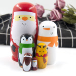 러시아 전통 목각 인형 동물 산타 마트료시카 : 엔디컴퍼니