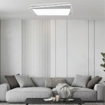 LED 에코 인테리어 라인 리모컨 사각 거실등 150W : MRO 스토어