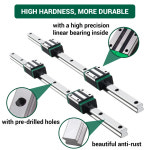 선형 가이드 레일 블록 캐리지 HGR15 HGH15CA 플랜지 HGW15CC HGH15 CNC 부품 300mm 400mm 500mm 600mm 100-800mm 4개 2 개 : -산업.... 
