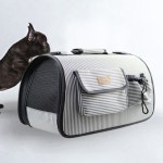 소형개 이동가방L 그레이 망사창 매쉬문 동물병원가방 : i do