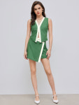 [샵사이다] Cotton-linen Mid Rise Contrasting Binding Mini Skirt : SHOPCIDER